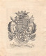 02176 "EX LIBRIS - DELLA LIBRERIA DEL CONTE D'AGLIE'" STEMMA. ORIGINALE - Exlibris