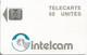 Cameroon - Intelcam - Chip - Logo Card - SC4 AFNOR, Matt, Hole 6mm, With Frame Around Chip, Cn.21150, 50Units, Used - Cameroun