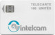 Cameroon - Intelcam - Chip - Logo Card - SC4 AFNOR, Matt, Hole 6mm, No Frame Around Chip, Cn.43699 Type 1, 100Unit, Used - Camerún