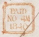 Ireland Antrim 1840 Sunday School Wrapper Clear "P.PAID" Of Ballyclare, Backstamped Undated Circular BALLYCLARE - Prephilately