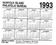 (BB 9) Norfolk Island - Pocket Calendars / Calendrier De Poche - 1987 & 1993 (2) - Neujahr