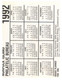 (BB 9) Norfolk Island - Pocket Calendars / Calendrier De Poche - 1985 & 1992 (2) - Nieuwjaar