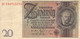 20 Mark Reichsbanknote 1924 VF/F (III) - 20 Mark