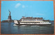 LIBERTY STATUE ISLAND NEW YORK CIRCLE LINE FERRY USA UNITED STATES CARD ANSICHTSKARTE CARTOLINA POSTCARD PC STAMP - Albany