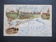 Österreich / DR 1903 Litho Gruss Aus Zwentendorf Mehrbildkarte Kirche Handlung Karl Zellhofer. Verlag Edgar Schmidt Dres - Greetings From...