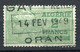 ALGERIE TIMBRE FISCAL " ALGERIE 2 FRANCS DROIT DE TIMBRE " AVEC OBLITERATION ORAN 14 FEV 1949 - Usati