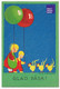 Petite CPA Suède Glad Påsk / Pâques Easter Art Deco - Boel Cronberg Petite Fille Fillette Ballon Baudruche Poussin A3566 - Pascua