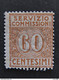 ITALIA Regno Servizio Commissioni-1913- "Cifra" C. 60 MH* (descrizione) - Vaglia Postale