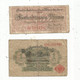 Billet , Allemagne ,1914 (1 Mark) , 1919 ( 25 Pfennig/Wiesbaden) ,LOT DE 2 BILLETS ,  2 Scans - Andere & Zonder Classificatie