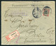 1912 Denmark 35/20 Ore Provisional Overprint Registered ANBEFALET Cover Privatbanken Copenhagen - Berlin Germany - Brieven En Documenten