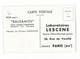 PARIS (XV) Carte Publicitaire Illustrée Laboratoires Lescene 58 Rue De Vouillé - Paris (15)