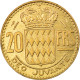 Monnaie, Monaco, Rainier III, 20 Francs, Vingt, 1951, SUP, Aluminum-Bronze - 1949-1956 Franchi Antichi