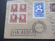 Brasilien Einschreiben Luftpost Via Aerea Freimarken Nr. 855 Als 4er Block MiFmit Nr. 866 Und 890 Ank. SST Meissen - Storia Postale