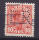 Denmark Perfin Perforé Lochung (E23) 'E.R.' Ernæringsrådet (The Nutrition Council), København Chr. X. Stamp (2 Scans) - Variedades Y Curiosidades