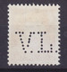 Denmark Perfin Perforé Lochung (V15) 'V.L.' V. Løwener, København Fr. IX. Stamp (2 Scans) - Plaatfouten En Curiosa