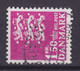 Denmark Perfin Perforé Lochung (B01) 'B' F.E. Bording, København Wellenlinien Stamp (2 Scans) - Plaatfouten En Curiosa