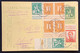 Belgique Lettre N°108 X4, 110 X3 (dont 1 Bande Atelier Du Timbre) Obl "feldpost 38 Infant Div" Pour Erfurt Allemagne RR - Belgisch Leger