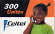 ZAIRE : CEL003 300u CELTEL Little Girl On The Phone USED Exp: 31/12/2004 - Congo