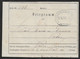 1874 LIECHTENSTEIN  - RRR TELEGRAMM UMSCHLAG  GEBRAUCHT VADUZ - SEHR SELTEN Mi.€2000 - ...-1912 Precursores