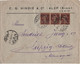 SYRIE RARE YT N°60 MULTIPLES  OBLITERES HALEP SUR LETTRE POUR L'ALLEMAGNE CACHET VIOLET CENSURE MILITAIRE AU DOS - Covers & Documents