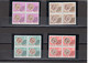 1971 - 4  Blocs De 4 Timbres  : N ° 130 à  133 - 1964-1988