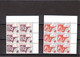 1987 - 4  Blocs De 6 Timbres  : N ° 194 à 197 - 1964-1988