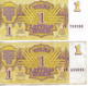 Lot De 2 Billets De 1 Rublis De Lettonie 1992 - Letonia