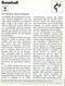 Fiche Sports: Baseball - Histoire Du Sport Américain Depuis 1830 - Editions Rencontre 1977 - Sport