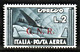 ITALIA 1944 REPUBBLICA SOCIALE GNR POSTA AEREA ESPRESSO LIRE 2 SASSONE N. 125 TIR. VERONA  CERTIFICATO LUSSO MNH ** - Poste Aérienne