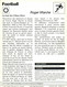 Fiche Sports: Football - Roger Marche, Le Vieux Lion, Recordman Sélections En Equipe De France - 1959 Contre La Belgique - Sport