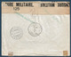 Belgique Lettre Albert 1er N°141 Paire Obl "Postes Militaires Belgique" 9 Gratté + Censure Pour Montreux En Suisse RR - Armada Belga