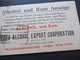 USA 1919 Gedruckte Ganzsache Kurz Vor Der Prohibition Alkohol Und Rum Anzeige / Einfuhr Erlaubnis Voss Alcohol Export - Cartas & Documentos