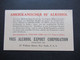 USA Gedruckte Ganzsache In Der Prohibition Amerikanischer 95er Alkohol Voss Alcohol Export New York - Cartas & Documentos