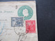 Argentinien 1900 Memorandum Postal Ganzsachen Umschlag Mit 2 Zusatzfrankaturen Nach Mannheim Mit T-Stempel / Nachporto - Enteros Postales