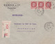 25 – PONTARLIER – Lettre Recommandée à En-tête «  Danzas & Cie » Cachet à Date Type A4 (1944) - 1921-1960: Moderne