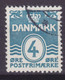 Denmark 1938 Mi. 197 II     4 Ø Wellenlinien ERROR Variety (SAVA 198) DOUBLE Printing In '4' (2 Scans) - Variedades Y Curiosidades