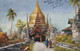Burma Hand Color Shwegeena Pagoda Pagan . Hand Colored Tuck Oilette . P.,Used Nice Stamp To Naphur - Myanmar (Burma)