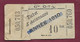 030121D - TICKET CHEMIN DE FER TRAM - Cie OTL Ticket Actionnaire Année 1910 10 Cent. 050760 Avec Souche - Europe