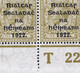 Ireland 1922 Thom Rialtas Blue-black Ovpt 1s Bistre-brown Control T22 Perf Corner Strip 3 Plate 5 Mint Ex Field - Neufs