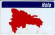 HOLA : DMH03A $10 HOLA Red Map Of R.D. (rev.1 With Barcode) MINT - Dominicana