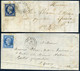 14B Napoléon Bleu Foncé 1856 Bleu Clair 1858 PC 1160 Les Echelles 37 Indice 8 Pour Quaix Grenoble - 1849-1876: Classic Period