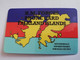 FALKLAND ISLANDS  10 POUNDS  MAP OF ISLANDS NO LOGO   PREPAID   **4417** - Falklandeilanden