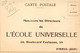 PARIS - Carte Double De L'Ecole Universelle, 59 Boulevard Exelmans - Le Bureau De Poste Spécial - Centre De Tri - Arrondissement: 16