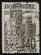 PERFIN PORTOGALLO-1940:valore Usato Da 40 C.-8° CENT. DELLA FONDAZIONE Con Perforazione - PERFIN - In Ottime Condizioni. - Perfin