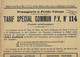 Affiche Chemins De Fer 1910 / Tarif Spécial Pour Transport De Fer & Acier / Est, Nord, Orléans,PLM, Ceintures - Other & Unclassified