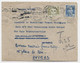 GANDON 4FR50 BLEU SEUL LETTRE BREST 9.V.1947 POUR LE HAVRE REEXPEDIEE EN BELGIQUE TAXE 1FR50 ANVERS - 1945-54 Marianne De Gandon