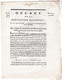 Decret De La Convention Nationale, Du 16.e Jour De Vendôse L'an 2 De La République Française Une & Indivisible. - Décrets & Lois