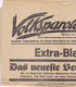 DEUTSCHLAND --  WW2  --  ,, VOLKSPAROLE ,,  -- EXTRA - BLATT TAGESZEITUNG DES GAUES DUSSELDORF DER NSDAP- 1932 - German