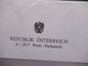 Österreich 2005 Umschlag Republik Österreich Priority Bar Freigemacht / Postage Paid 1017 Wien Parlament - Briefe U. Dokumente