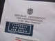 Österreich 1983 Einschreiben Mit Aufgabeschein 1017 Wie Parlament Flugpost Air Mail Nach Omer Israel Mit 2 Ank. Stempel - Covers & Documents